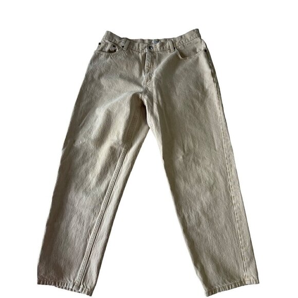 L.L. Bean Womens Tan Jeans Sz 16 Petite Orginal Fit / Relaxed Denim Plus Size - Picture 1 of 7